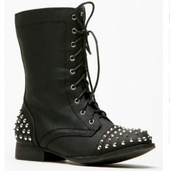 bamboo black combat boots